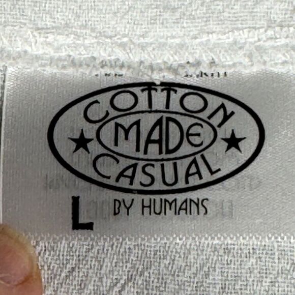 Cottonways Women Top L White Gauze Floral Geo Print Asymmetric Hem Boho NEW - Picture 6 of 9